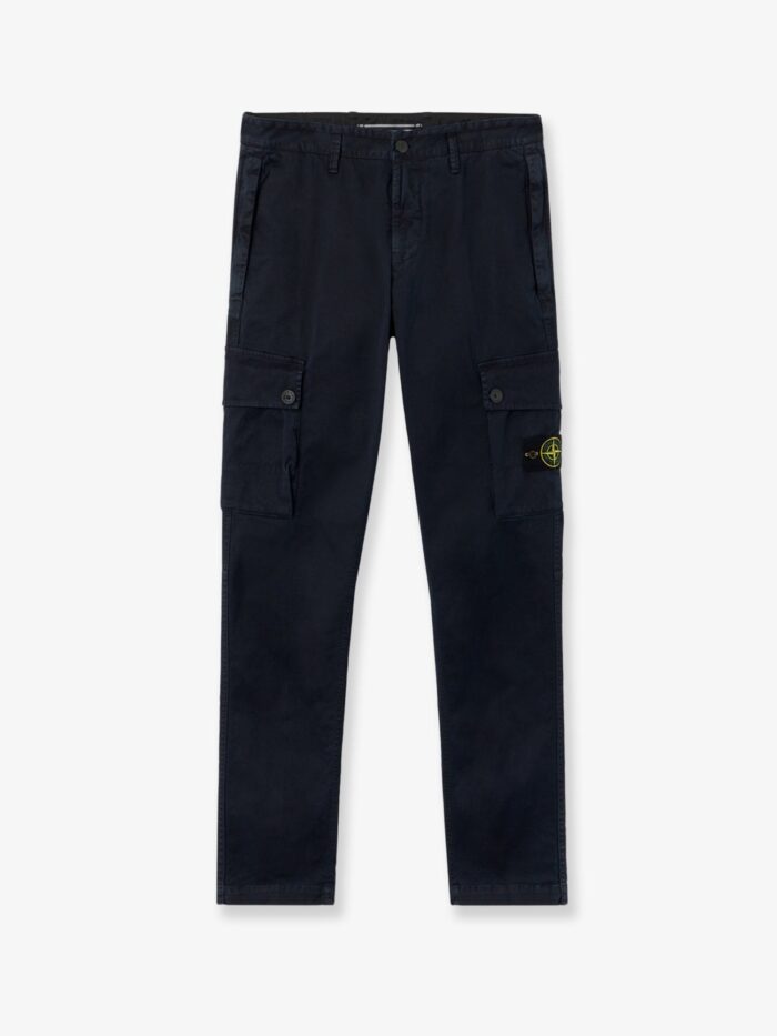 stone island cotton blend cargo trousers Stone Island Cotton Blend Cargo Trousers