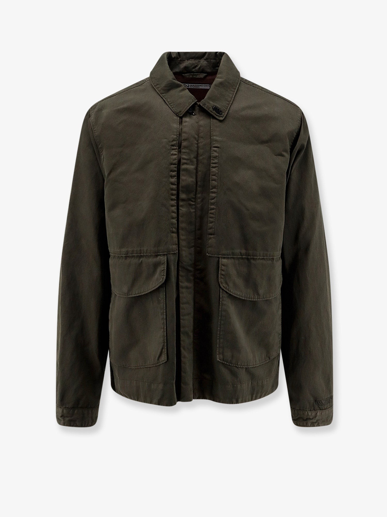 MASSIMO OSTI Cotton Blend Jacket With Logo Detail