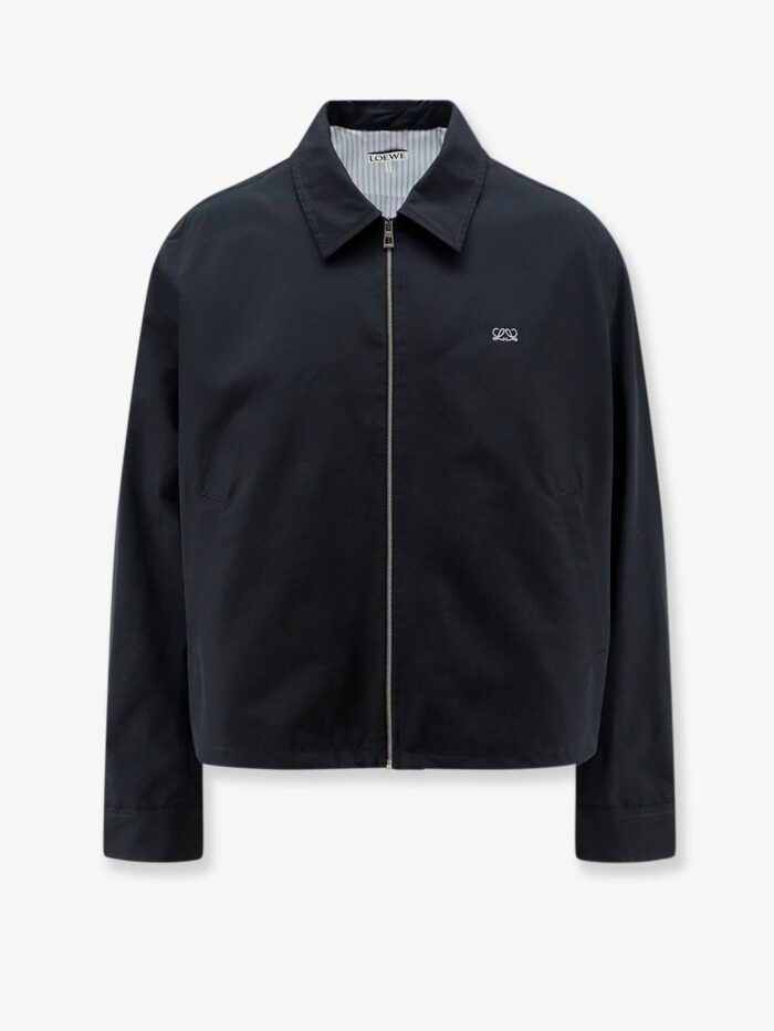 LOEWE Cotton Blend Jacket With Logo Embroidery