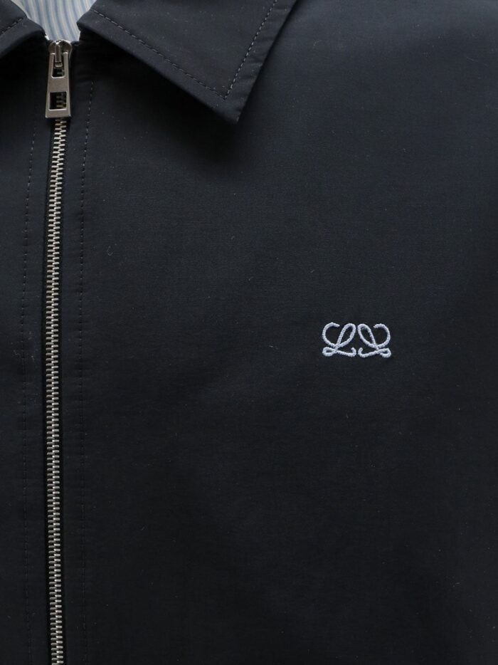 LOEWE Cotton Blend Jacket With Logo Embroidery