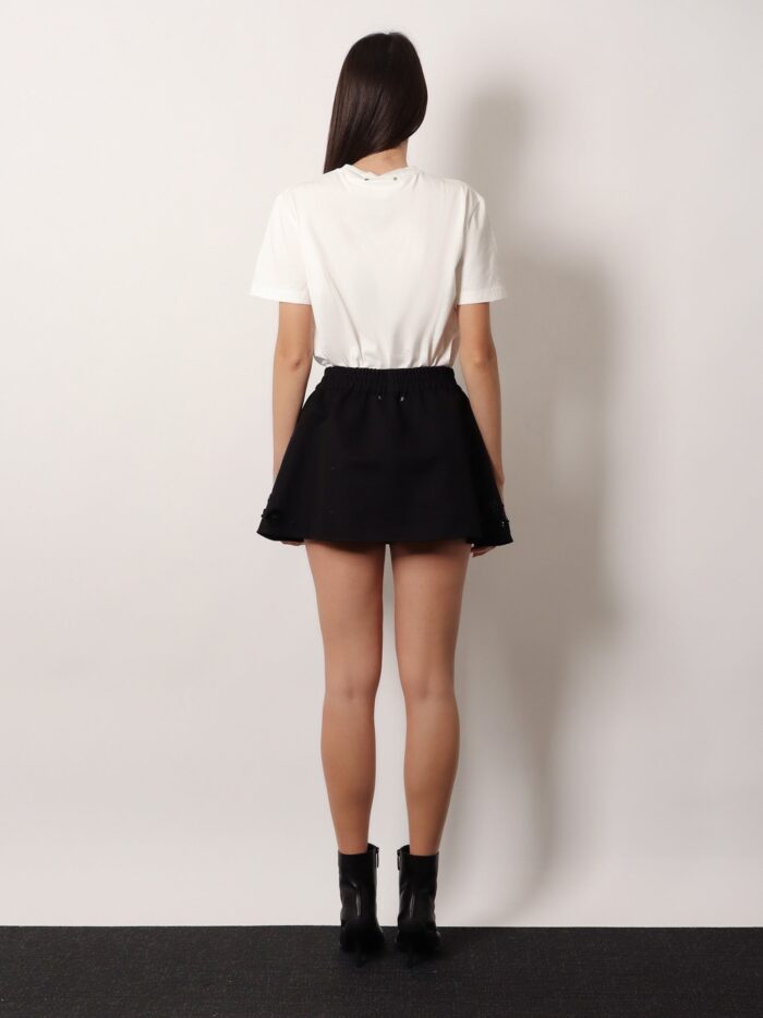 Golden Goose Deluxe Brand Cotton Blend Midi Skirt With Floral Sequin And Crystal Details