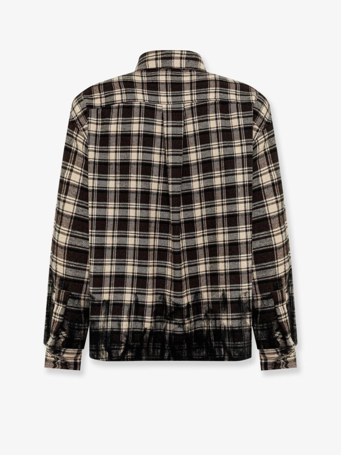Laneus Cotton Blend Shirt With Check Pattern