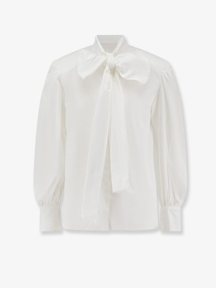 actualee cotton blend shirt with padded shoulders Actualee Cotton Blend Shirt With Padded Shoulders