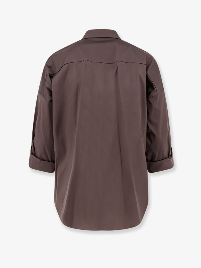 Brunello Cucinelli Cotton Blend Shirt With Shiny Trim