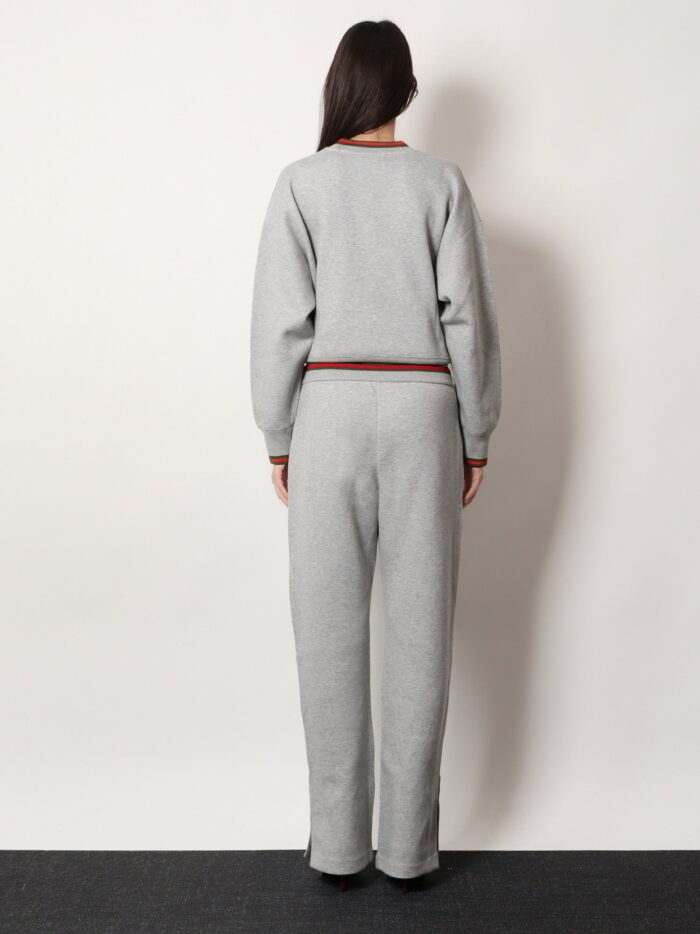 Gucci Cotton Blend Trouser With Web Detail