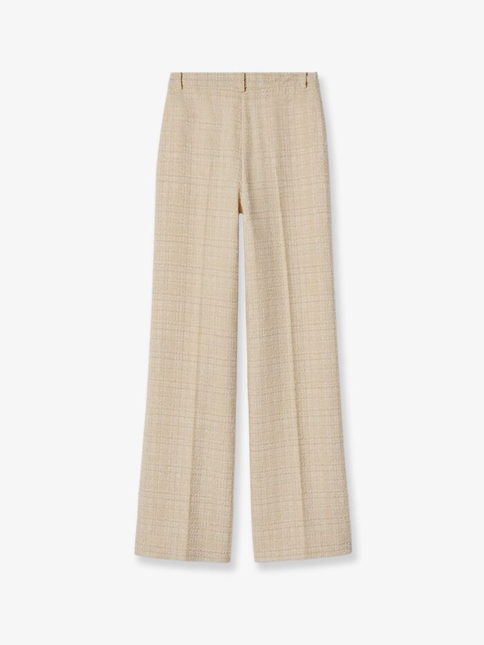Gucci Cotton Blend Trousers With Checked Pattern