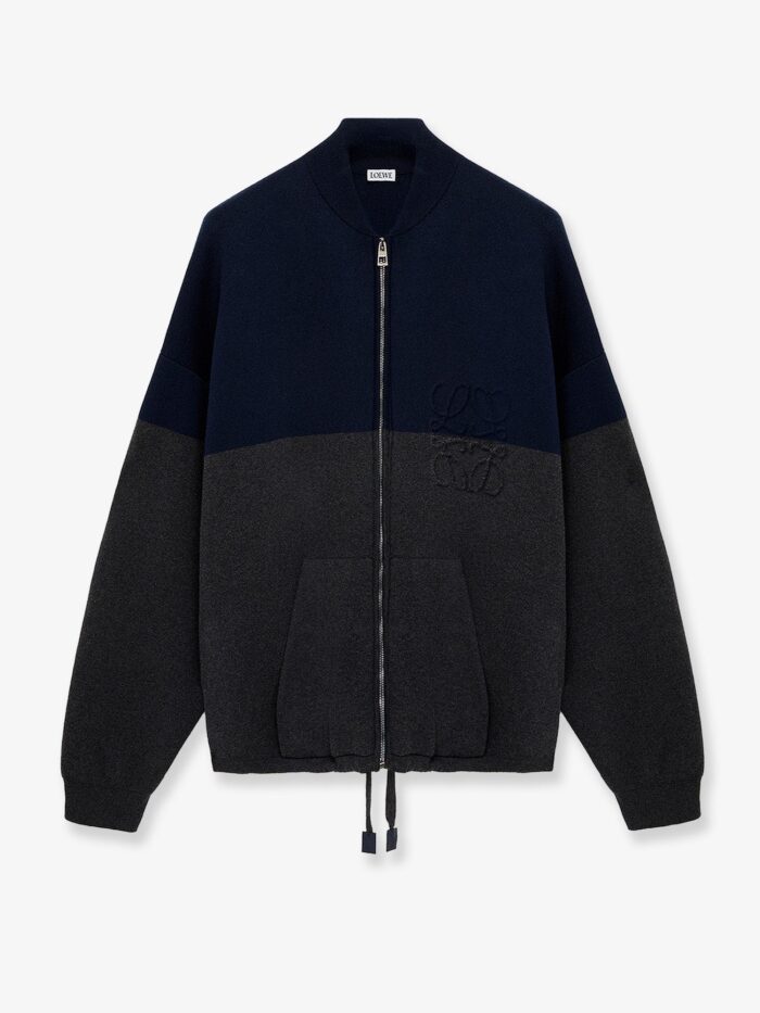 loewe cotton blend zip up cardigan LOEWE Cotton Blend Zip-up Cardigan