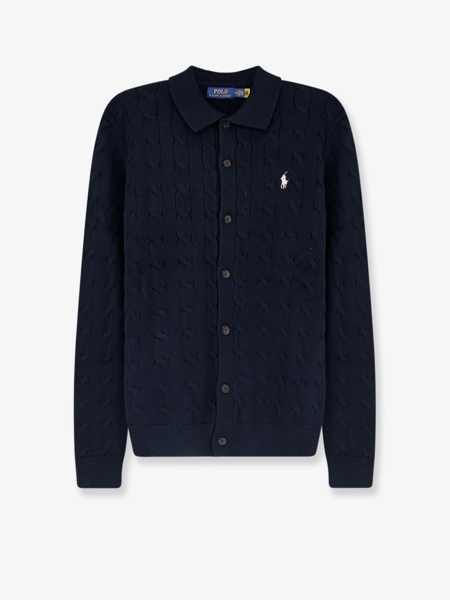 Polo Ralph Lauren Cotton Cardigan With Braided Knit