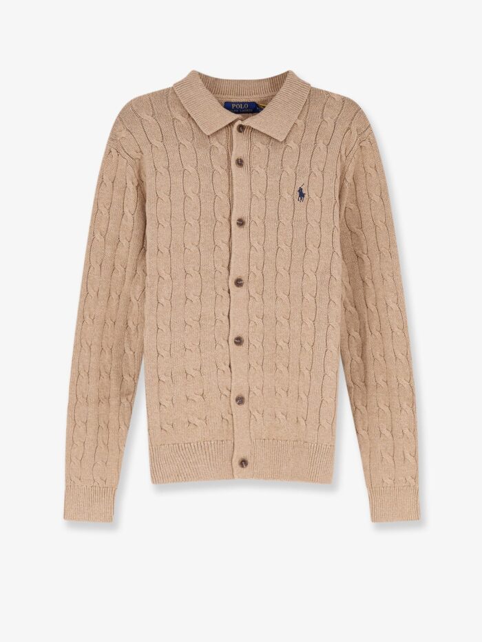 Polo Ralph Lauren Cotton Cardigan With Braided Knit