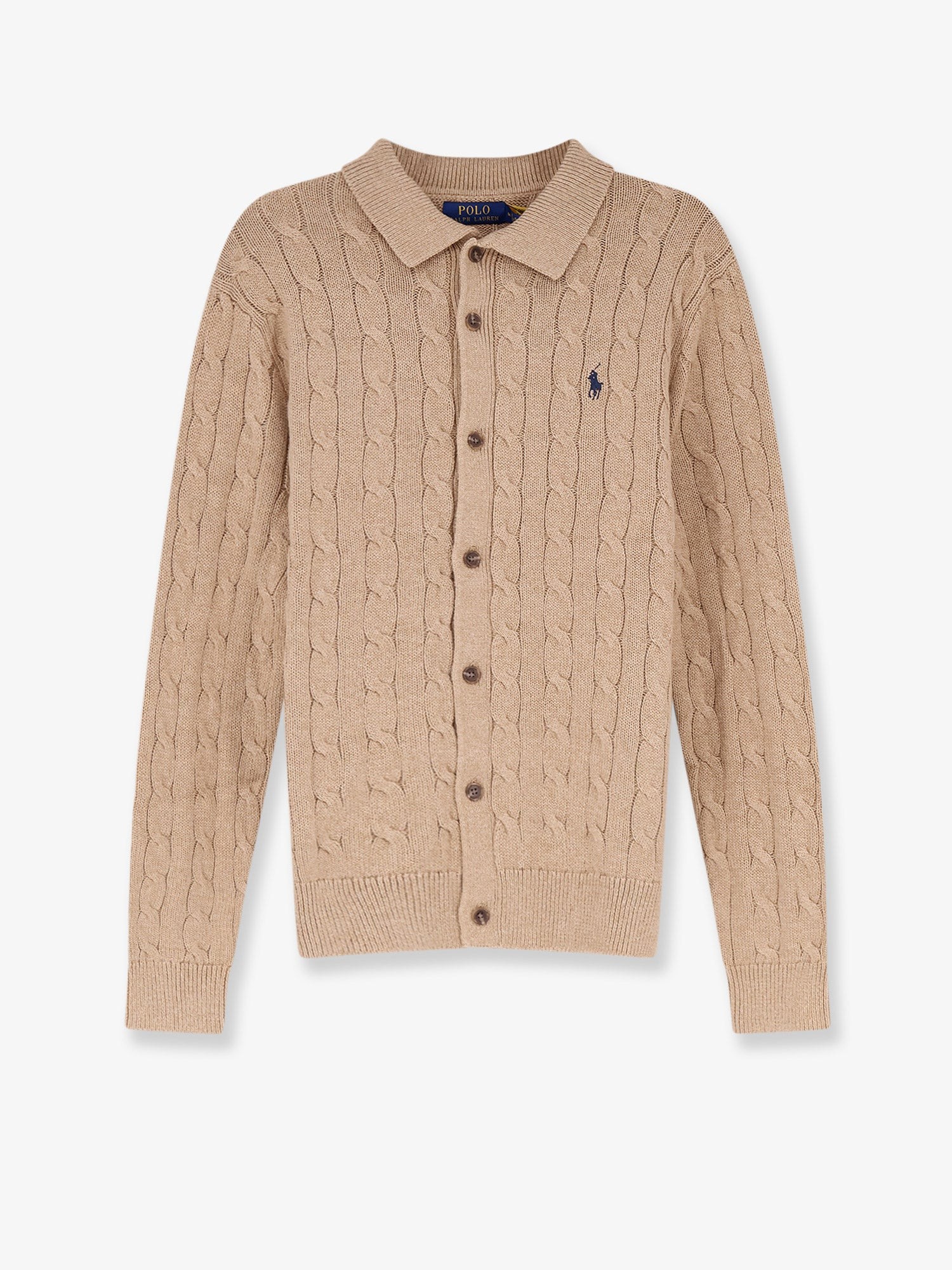 Polo Ralph Lauren Cotton Cardigan With Braided Knit