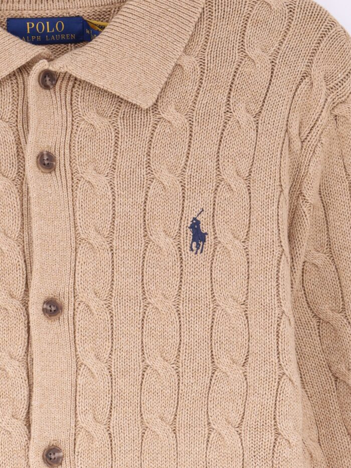 Polo Ralph Lauren Cotton Cardigan With Braided Knit