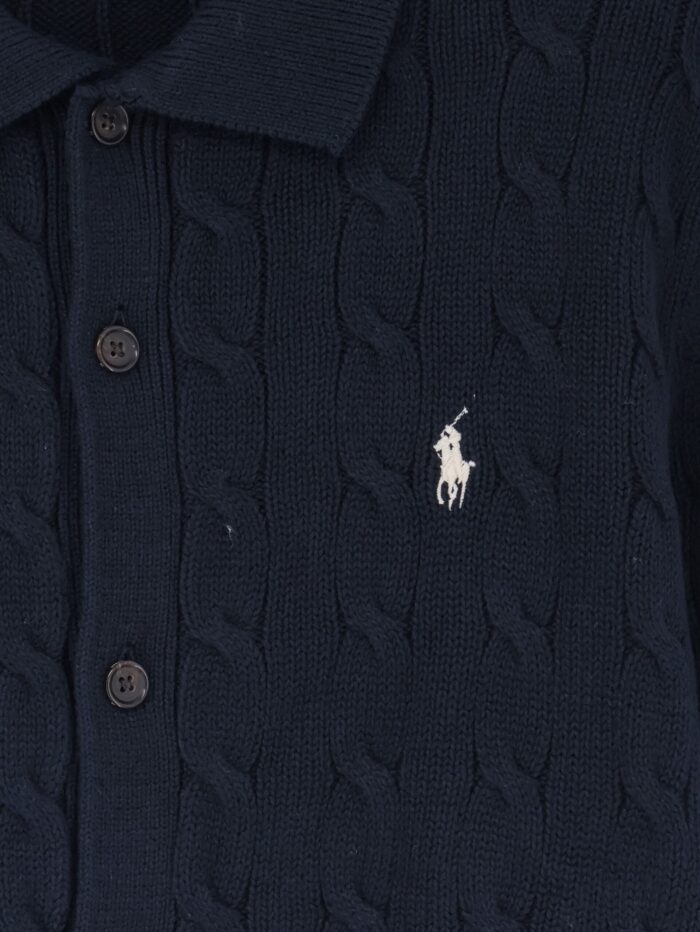 Polo Ralph Lauren Cotton Cardigan With Braided Knit