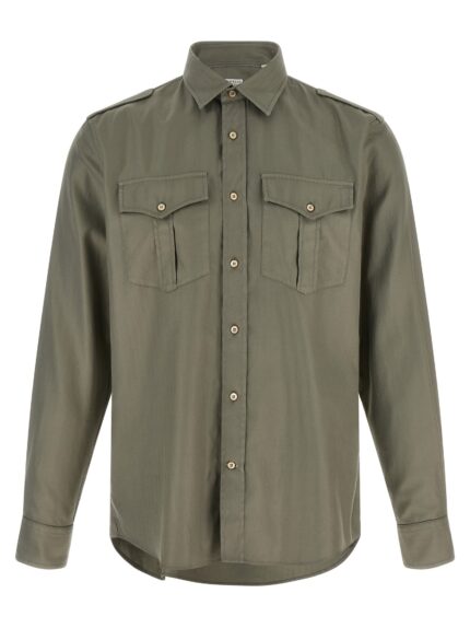 Brunello Cucinelli Cotton Chevron Shirt