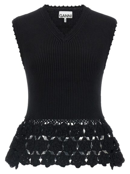 GANNI 'Cotton Crochet' Vest