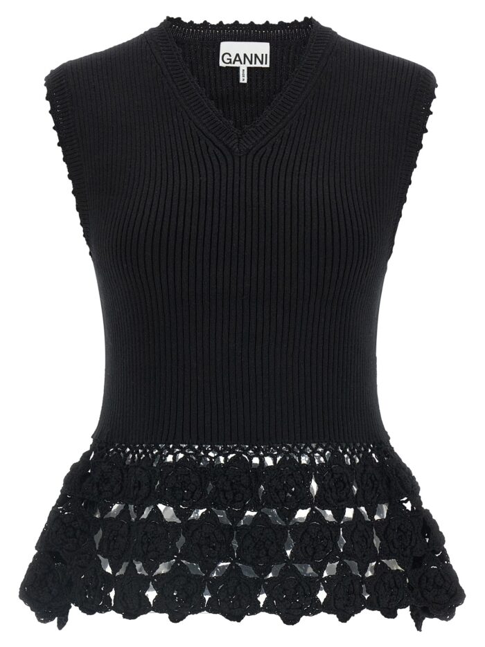 ganni 'cotton crochet' vest GANNI 'Cotton Crochet' Vest