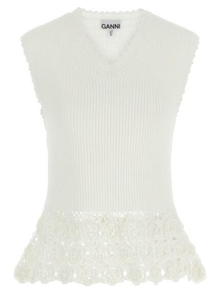GANNI 'Cotton Crochet' Vest