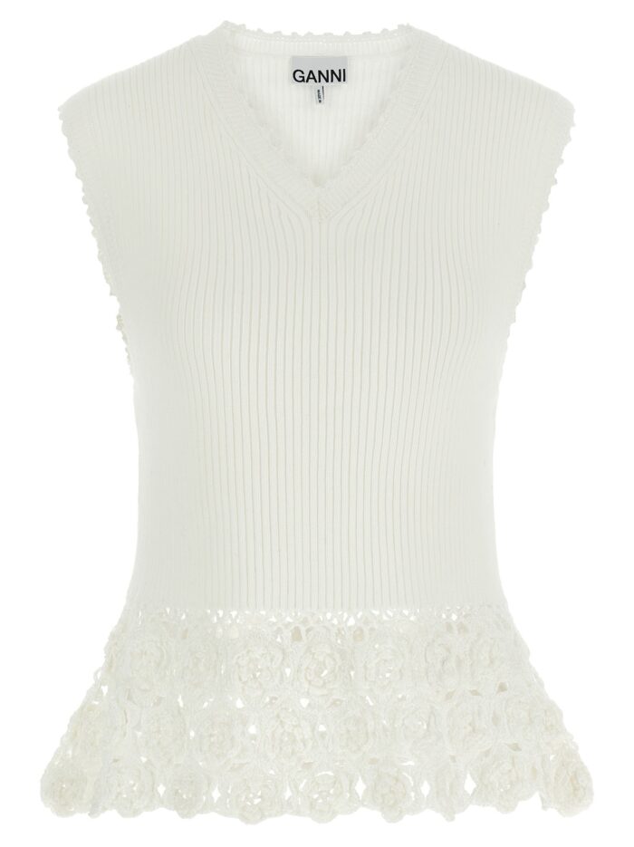 ganni 'cotton crochet' vest GANNI 'Cotton Crochet' Vest