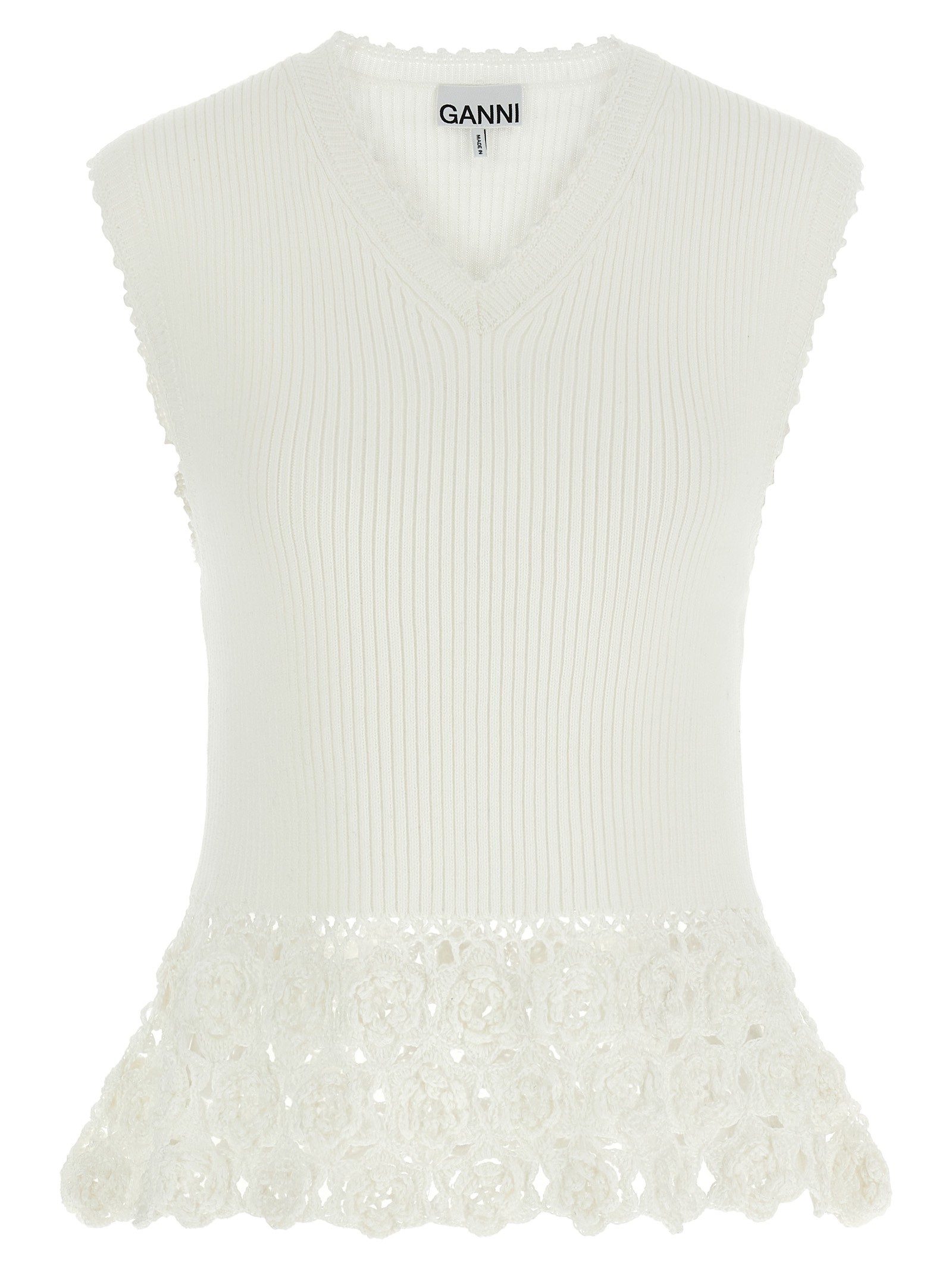 GANNI 'Cotton Crochet' Vest