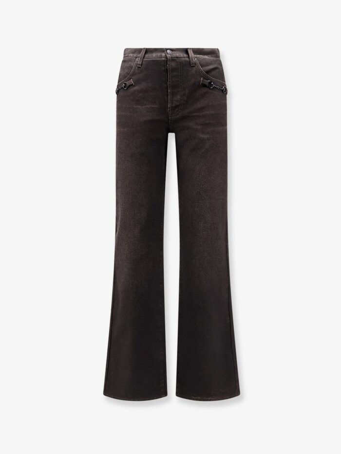 Gucci Cotton Denim Trousers With Horsebit Detail
