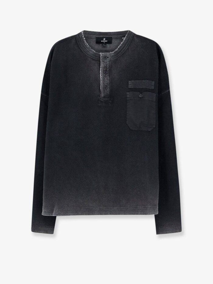 represent cotton henley t shirt with a washed out effect Represent Cotton Henley T-shirt With A Washed-out Effect