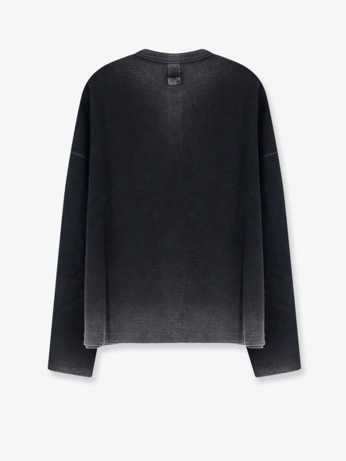 Represent Cotton Henley T-shirt With A Washed-out Effect