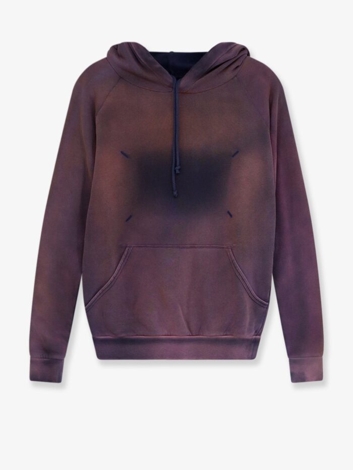 maison margiela cotton hoodie with washed out effect Maison Margiela Cotton Hoodie With Washed-out Effect