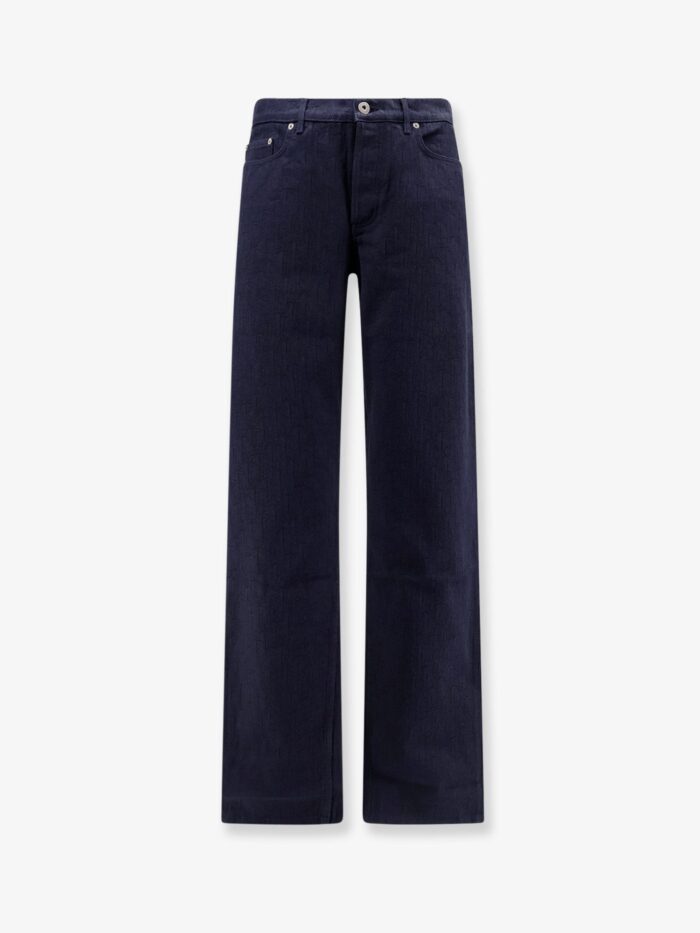 Cotton Jeans With All-over Dior Oblique Motif