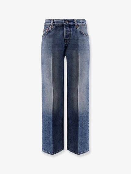 Cotton Jeans With Gucci Rosso Ancora Naplak Tag