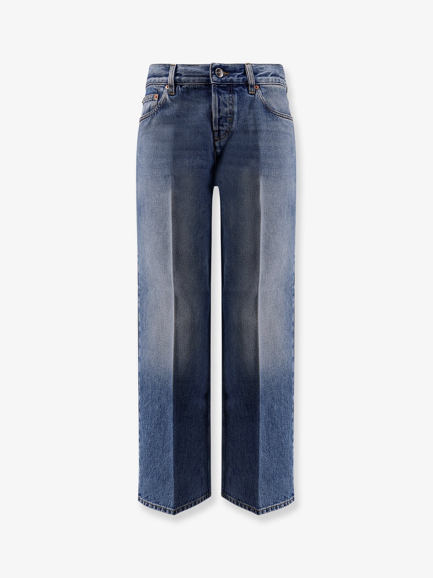 Cotton Jeans With Gucci Rosso Ancora Naplak Tag