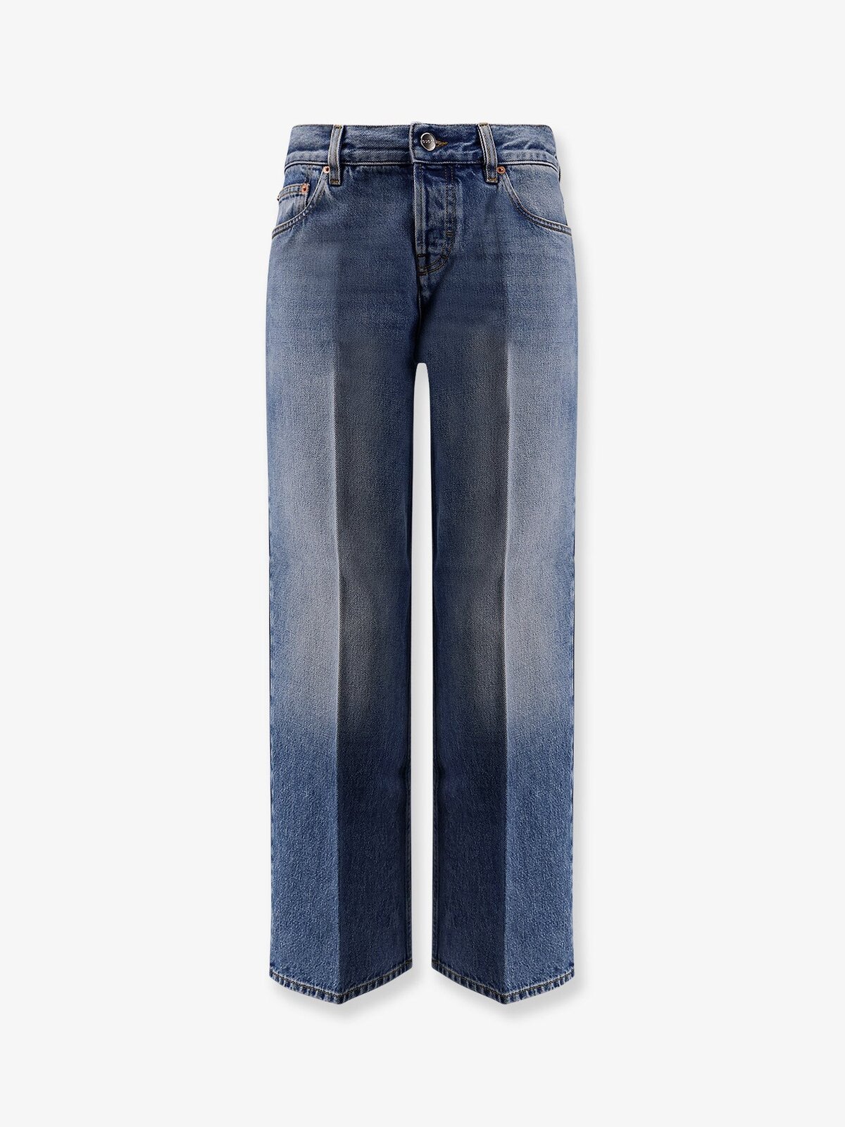 Cotton Jeans With Gucci Rosso Ancora Naplak Tag