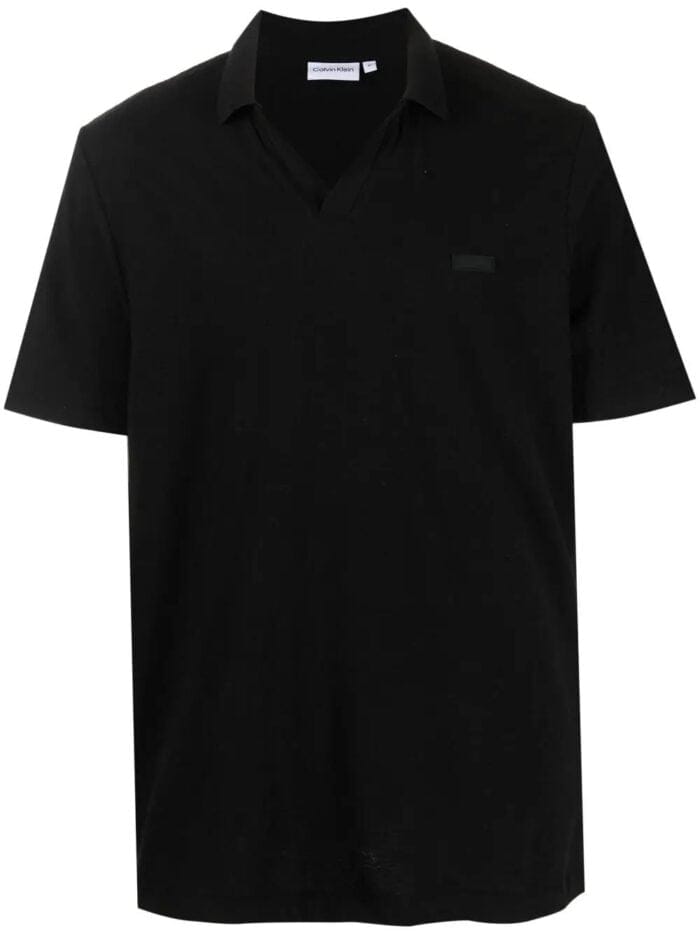 Cotton Linen Open Collar Polo