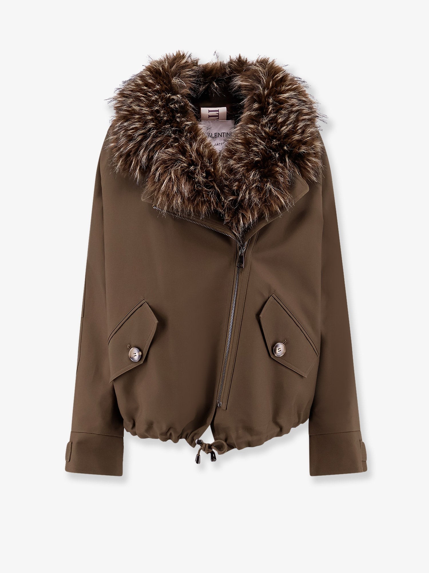 VALENTINI 1972 Cotton Parka With Faux Fur Lining