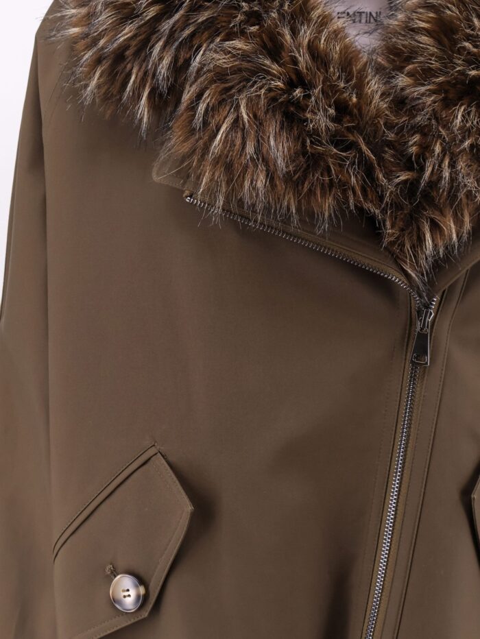 VALENTINI 1972 Cotton Parka With Faux Fur Lining