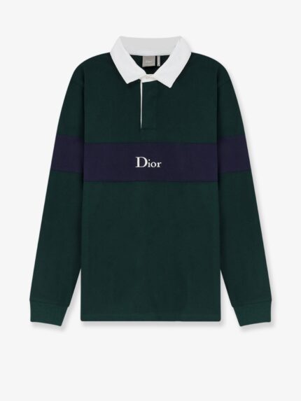 Cotton Polo Rugby With Dior Embroidery
