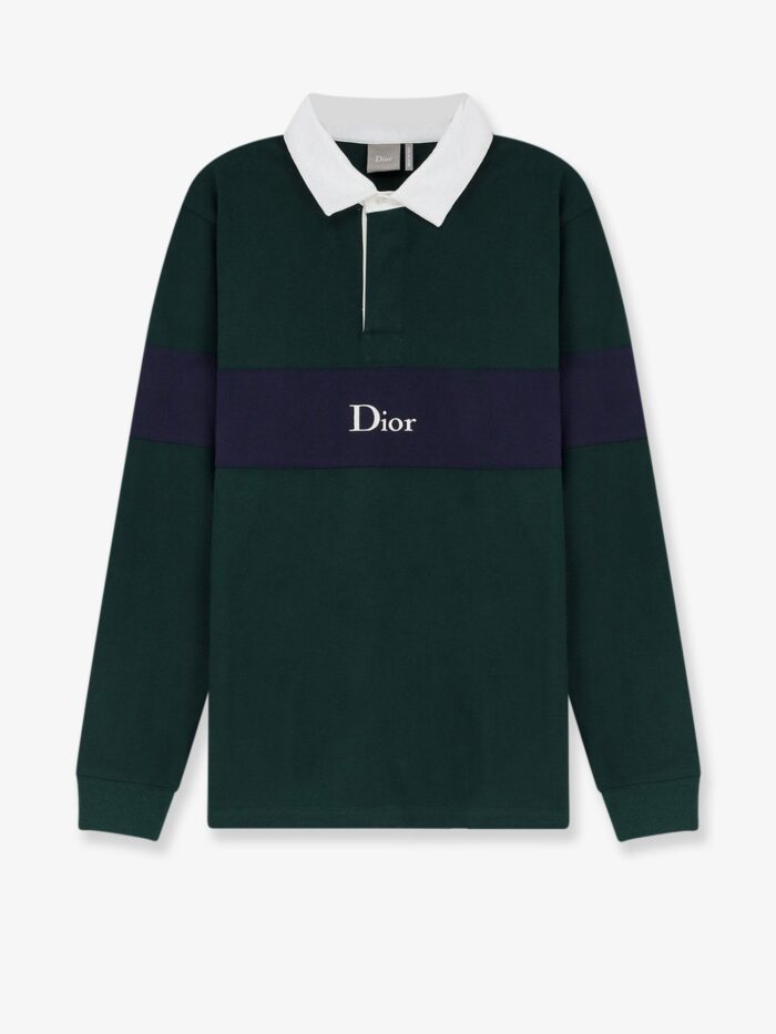 Cotton Polo Rugby With Dior Embroidery