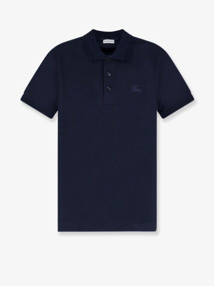 Burberry Cotton Polo Shirt With Embroidered Logo