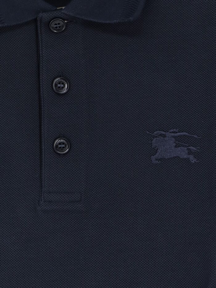 Burberry Cotton Polo Shirt With Embroidered Logo