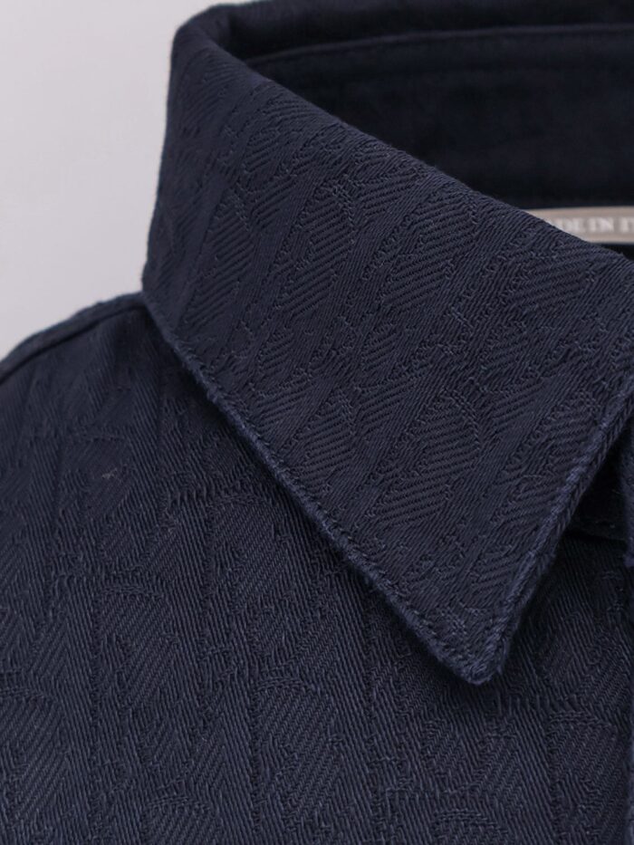 Cotton Shirt With All-over Dior Oblique Motif