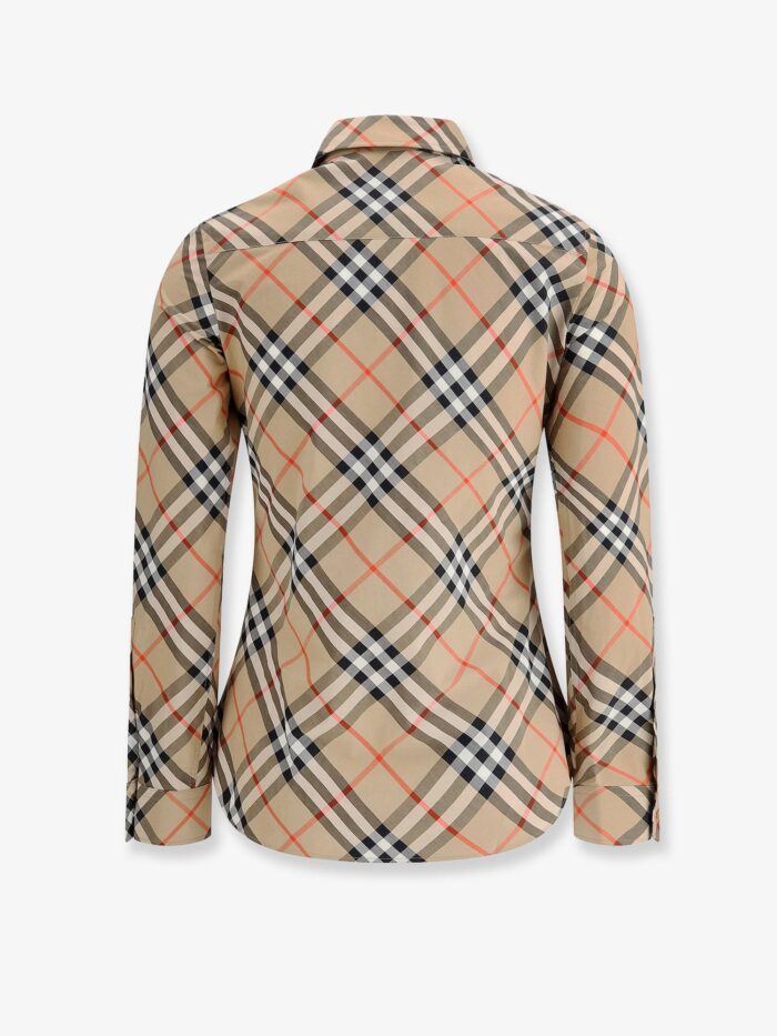 Cotton Shirt With Burberry Check Motif