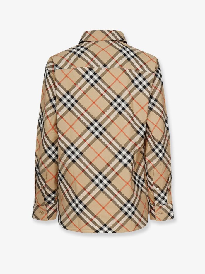 Cotton Shirt With Burberry Check Motif