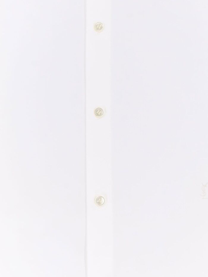Saint Laurent Cotton Shirt With Cassandre Embroidery