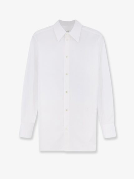 Saint Laurent Cotton Shirt With Cassandre Embroidery