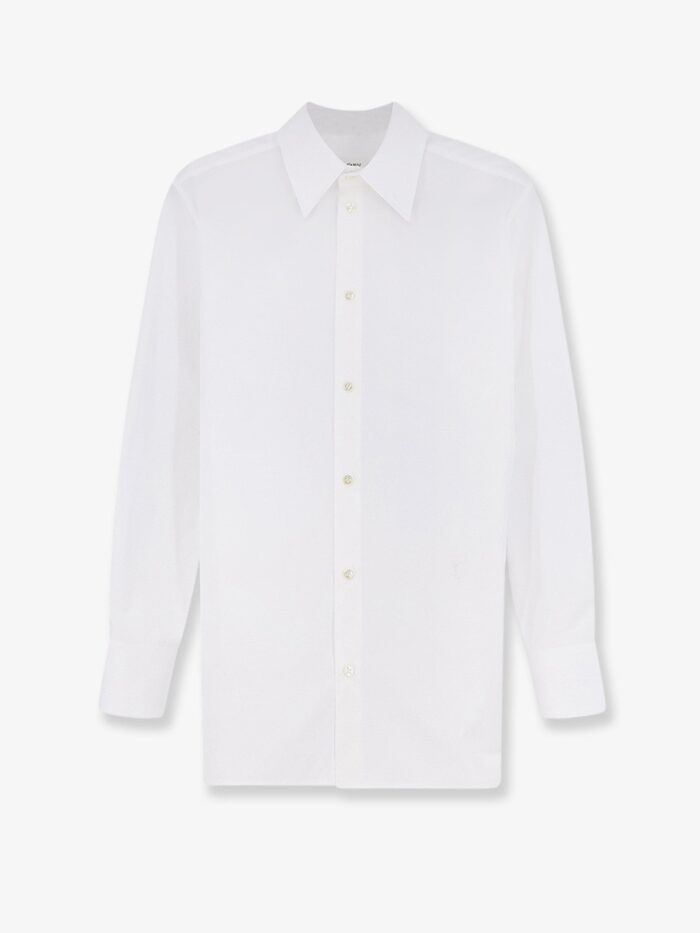 Saint Laurent Cotton Shirt With Cassandre Embroidery