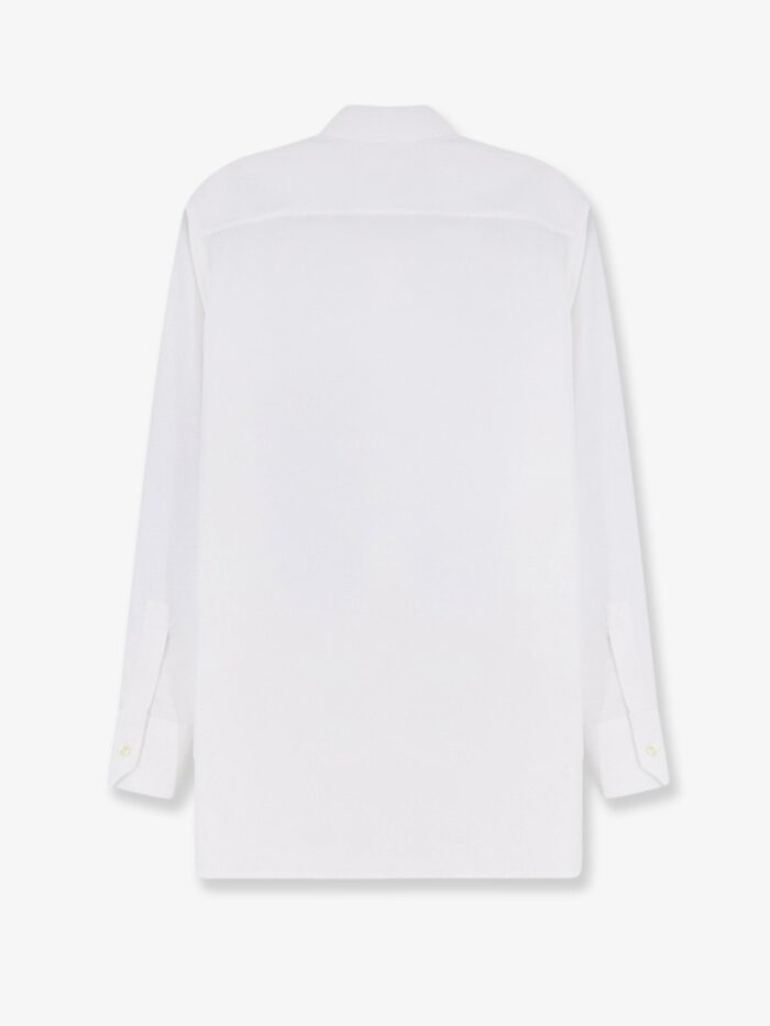 Saint Laurent Cotton Shirt With Cassandre Embroidery