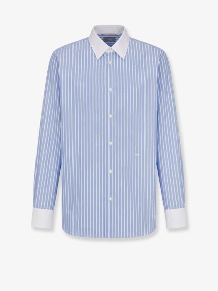 Cotton Shirt With Dior Embroidery