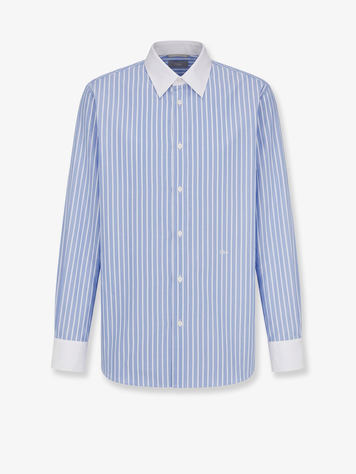 Cotton Shirt With Dior Embroidery