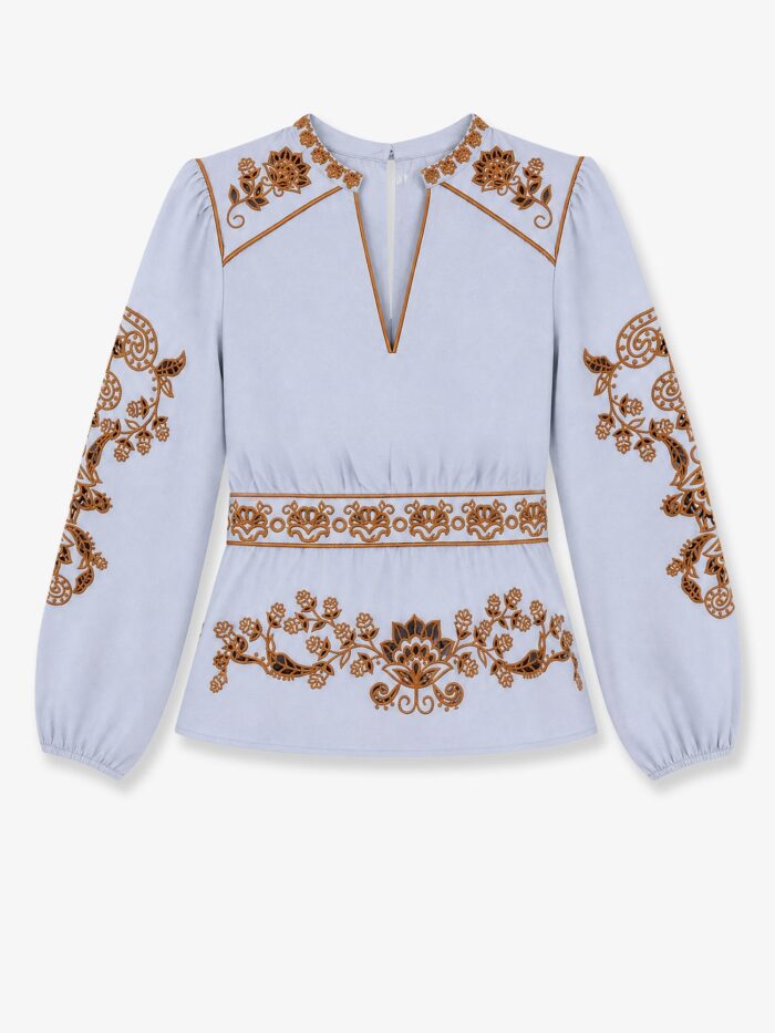 FARM RIO Cotton Shirt With Embroidery