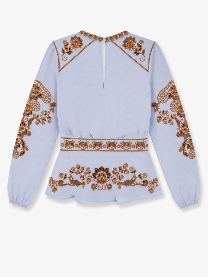 FARM RIO Cotton Shirt With Embroidery