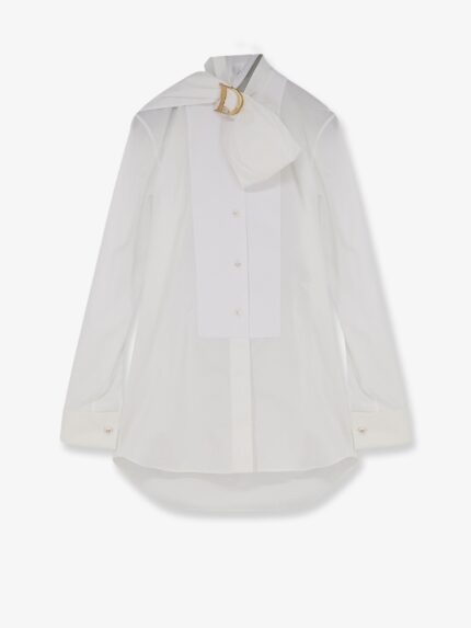 Dior Cotton Shirt With Metal Logo Detail