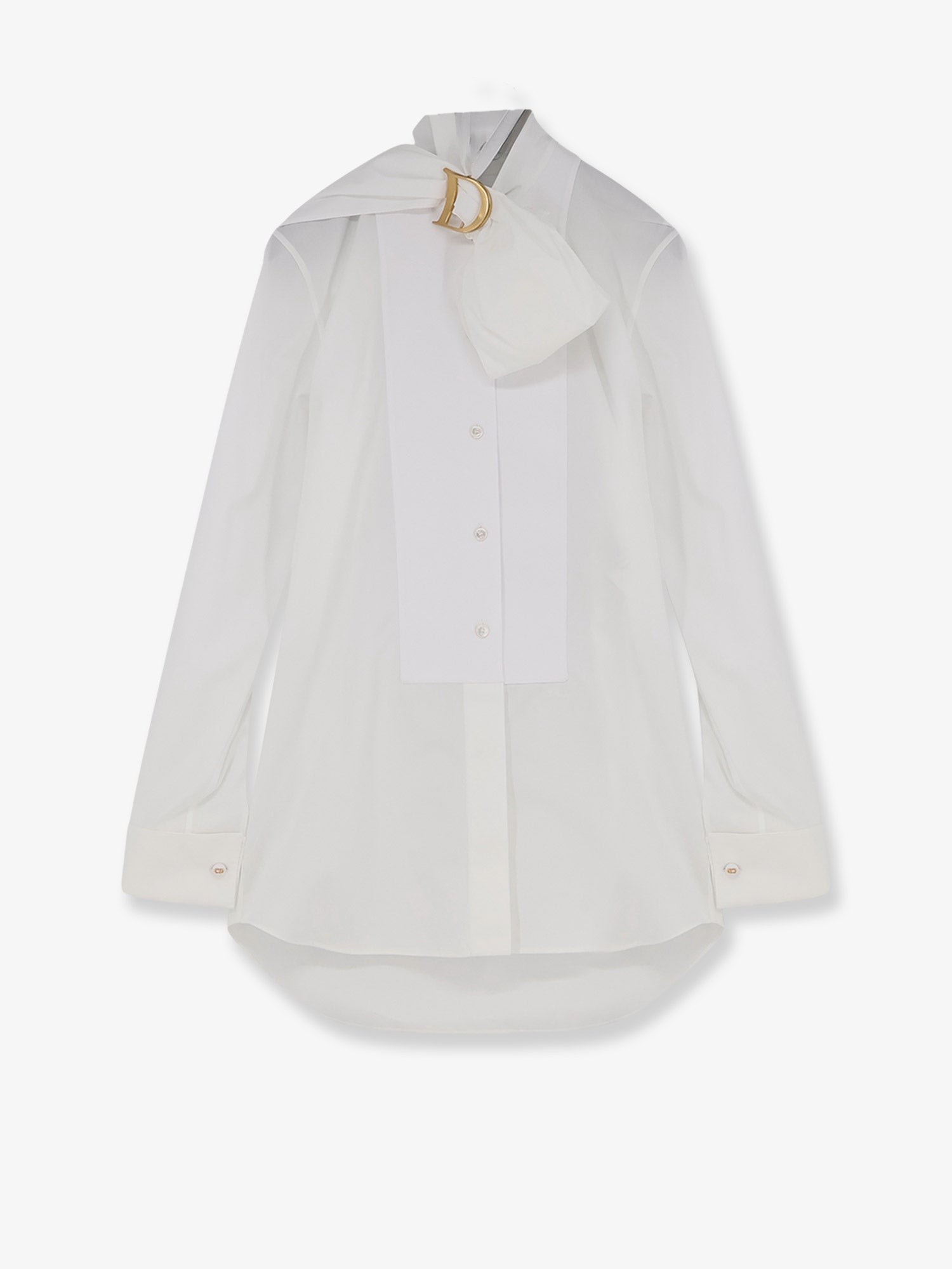 Dior Cotton Shirt With Metal Logo Detail